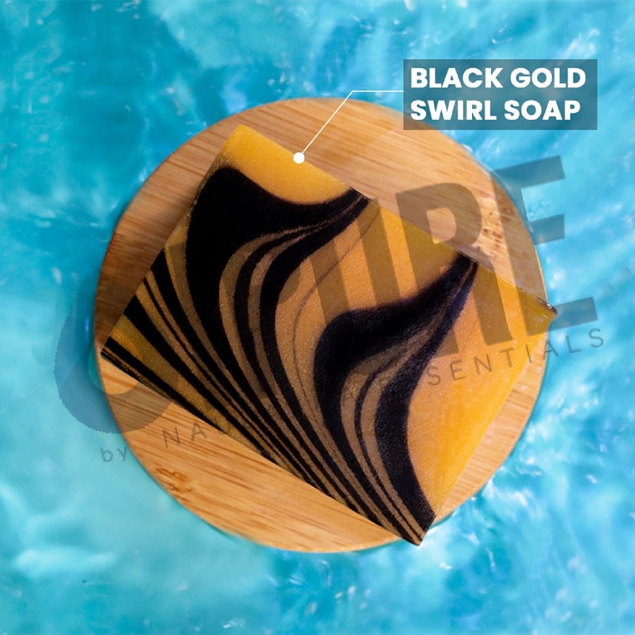 Black Gold Swirl Soap
