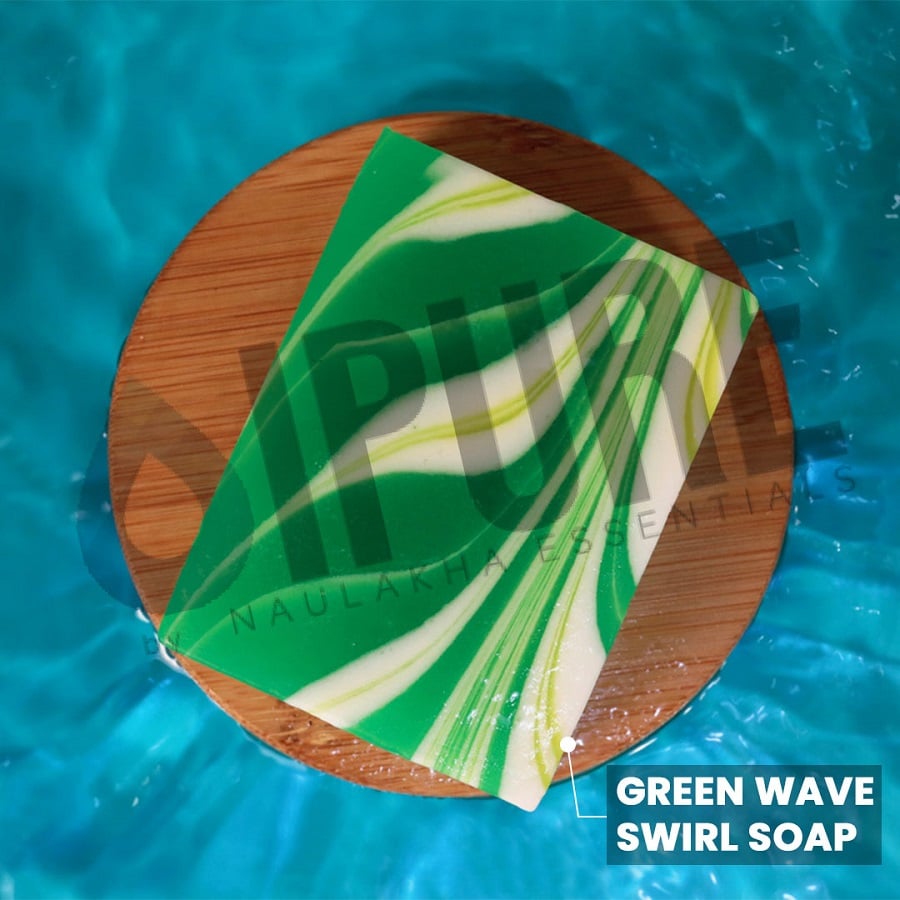 Green Wave Swirl Soaps
