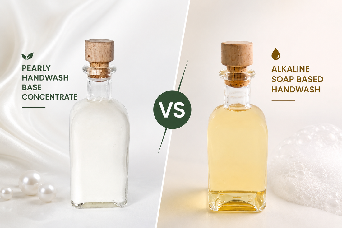 Pearly Handwash Base Concentrate vs Alkaline Soap Based Handwash
